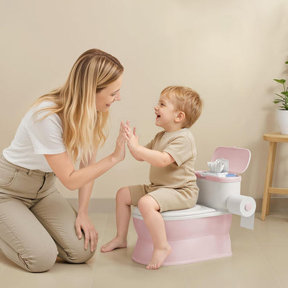 2-in-1 Toddler Potty Training Toilet with Detachable Training Seat