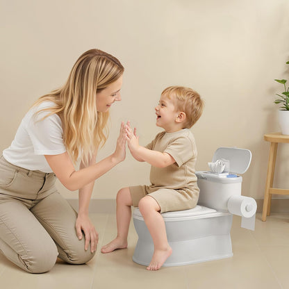 2-in-1 Toddler Potty Training Toilet with Detachable Training Seat