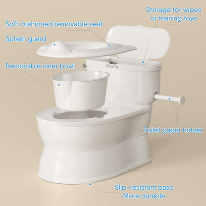 2-in-1 Toddler Potty Training Toilet with Detachable Training Seat