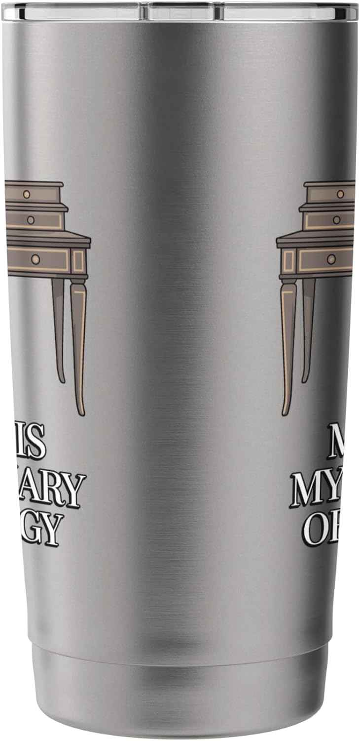 My Desk Is My Sanctuary Home Office Worker Stainless Steel Insulated Tumbler