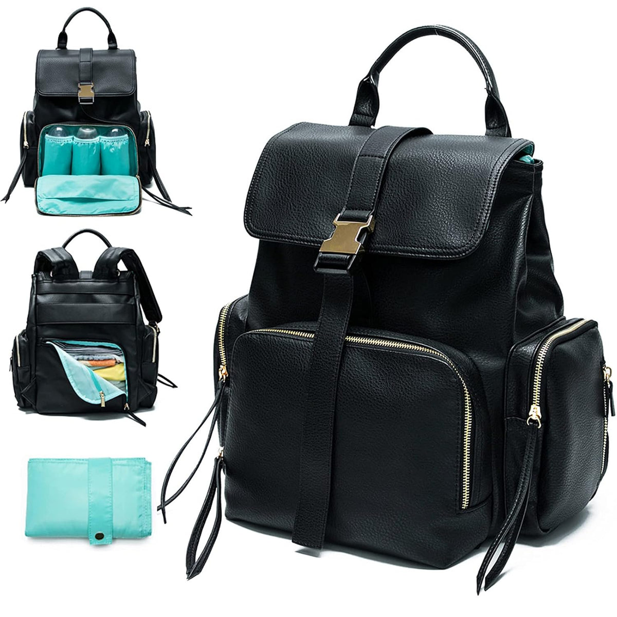 Diaper Bag Backpack Leather Baby Bag pañaleras para bebe