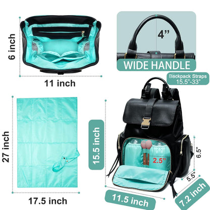 Diaper Bag Backpack Leather Baby Bag pañaleras para bebe