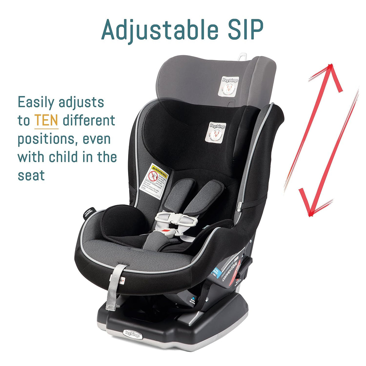 Primo Viaggio Convertible - Reversible Car Seat - Rear Facing for Children 5 to 45 lbs and Forward Facing for Children 22 to 65 lbs - Made in Italy - Atmosphere (Grey)