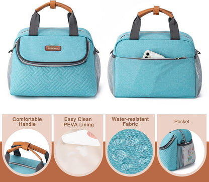 Breastmilk Cooler Bag with Ice Pack Fits 6 Baby Bottles up to 9 Ounce, Wearable Breast Pumps Cooler Bag for Nursing Mom Daycare, Work, Travel- Dark Grey