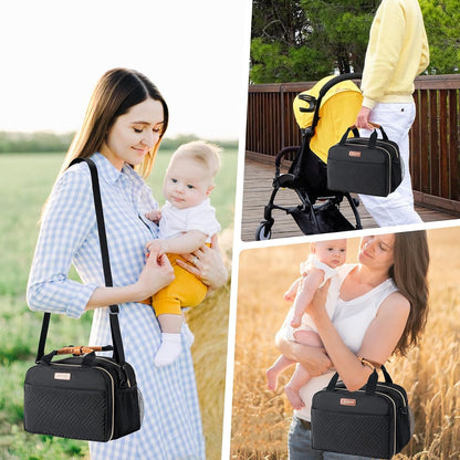 Breastmilk Cooler Bag with Ice Pack Fits 6 Baby Bottles up to 9 Ounce, Wearable Breast Pumps Cooler Bag for Nursing Mom Daycare, Work, Travel- Dark Grey