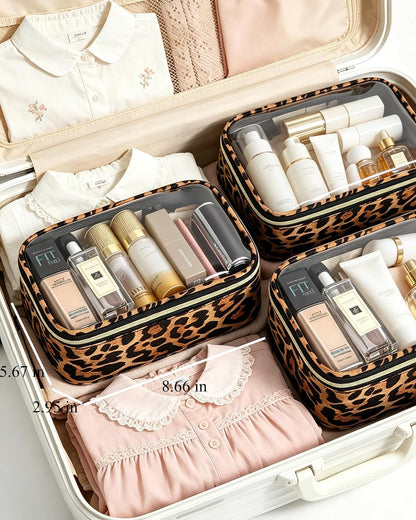 TSA Approved Diaper Bag Organizer Pouch Set, Waterproof Clear Toiletry Bag Travel Packing Organizer Bags Clear Makeup Pouch Cosmetic Case with Zipper Car Essentials Bag
