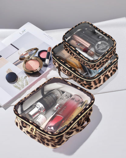 TSA Approved Diaper Bag Organizer Pouch Set, Waterproof Clear Toiletry Bag Travel Packing Organizer Bags Clear Makeup Pouch Cosmetic Case with Zipper Car Essentials Bag