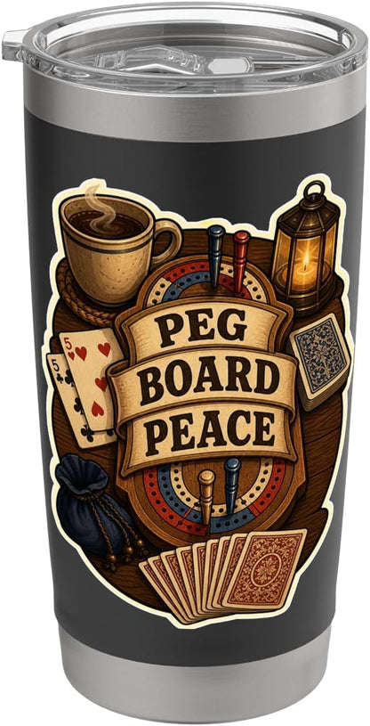 PEG BOARD PEACE Hobby Table Calm Stainless Steel Insulated Tumbler