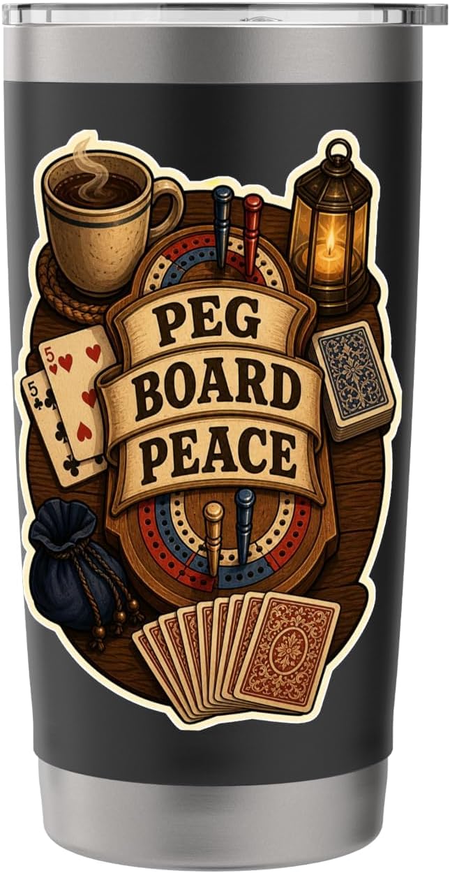 PEG BOARD PEACE Hobby Table Calm Stainless Steel Insulated Tumbler