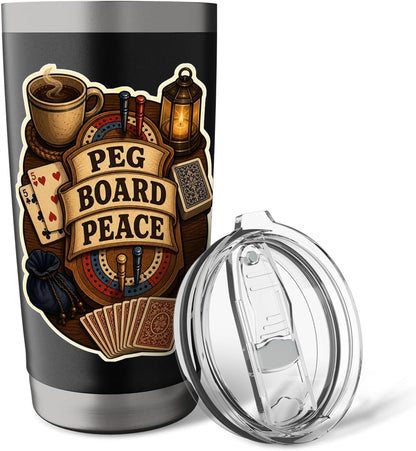 PEG BOARD PEACE Hobby Table Calm Stainless Steel Insulated Tumbler