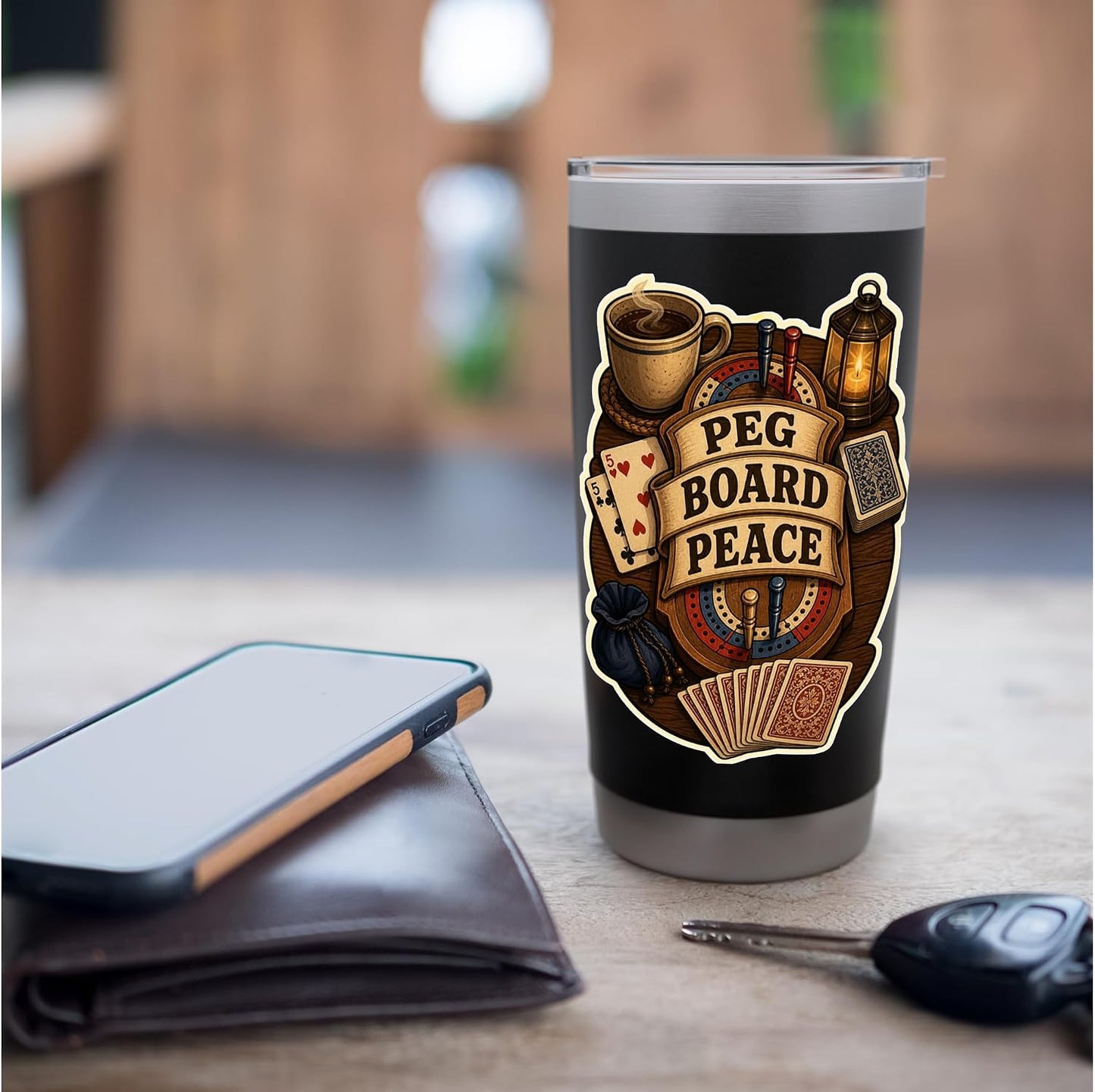 PEG BOARD PEACE Hobby Table Calm Stainless Steel Insulated Tumbler