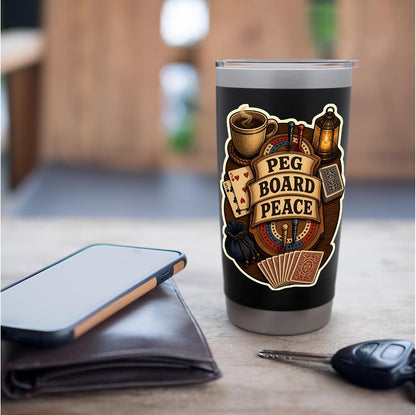 PEG BOARD PEACE Hobby Table Calm Stainless Steel Insulated Tumbler