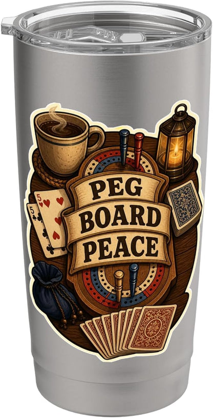 PEG BOARD PEACE Hobby Table Calm Stainless Steel Insulated Tumbler