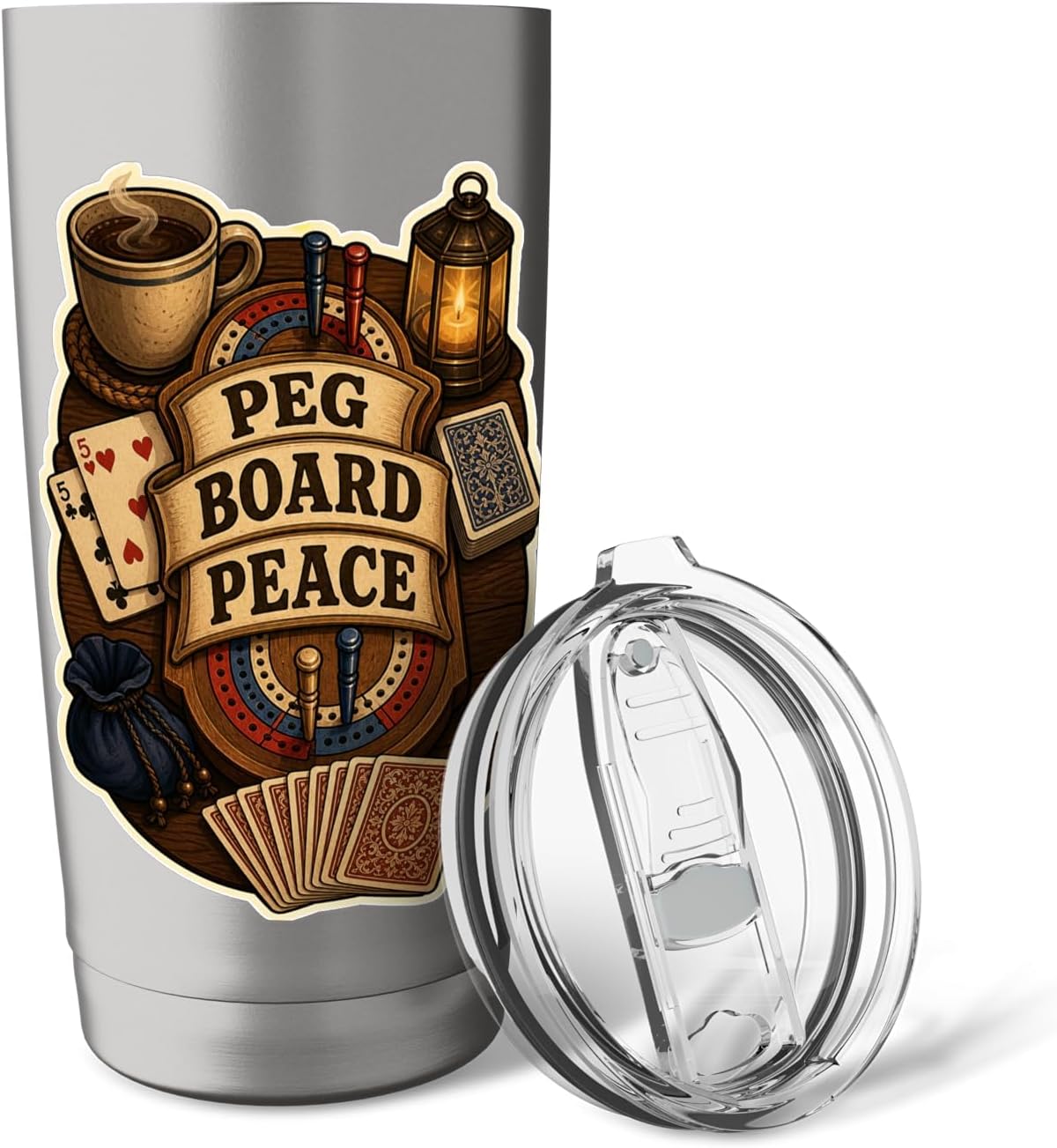 PEG BOARD PEACE Hobby Table Calm Stainless Steel Insulated Tumbler