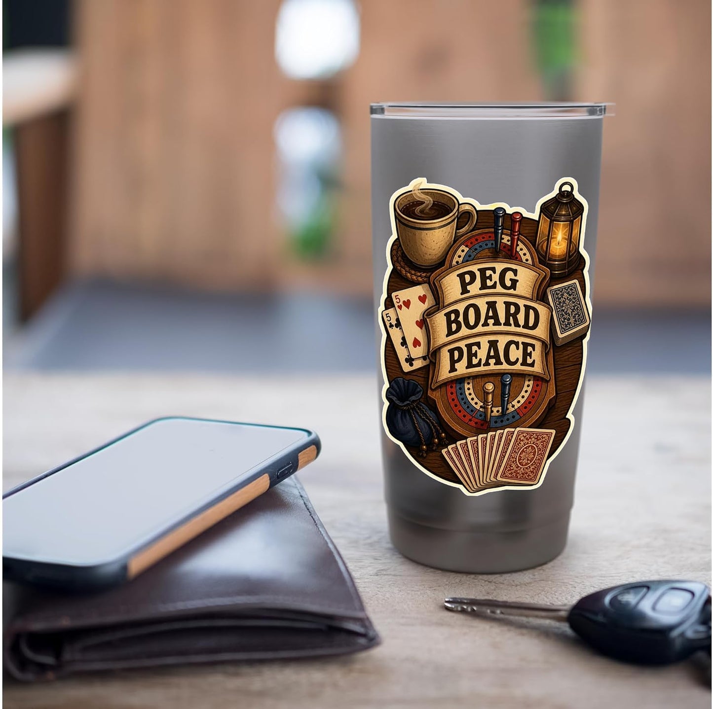 PEG BOARD PEACE Hobby Table Calm Stainless Steel Insulated Tumbler