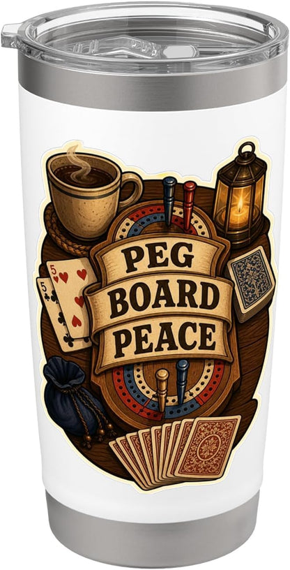 PEG BOARD PEACE Hobby Table Calm Stainless Steel Insulated Tumbler