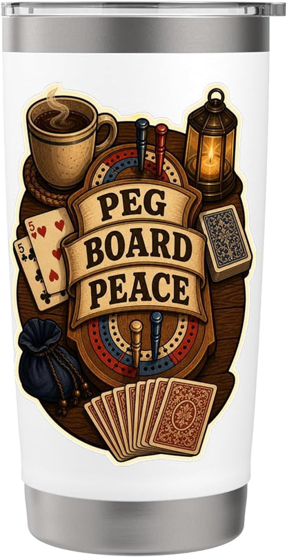 PEG BOARD PEACE Hobby Table Calm Stainless Steel Insulated Tumbler