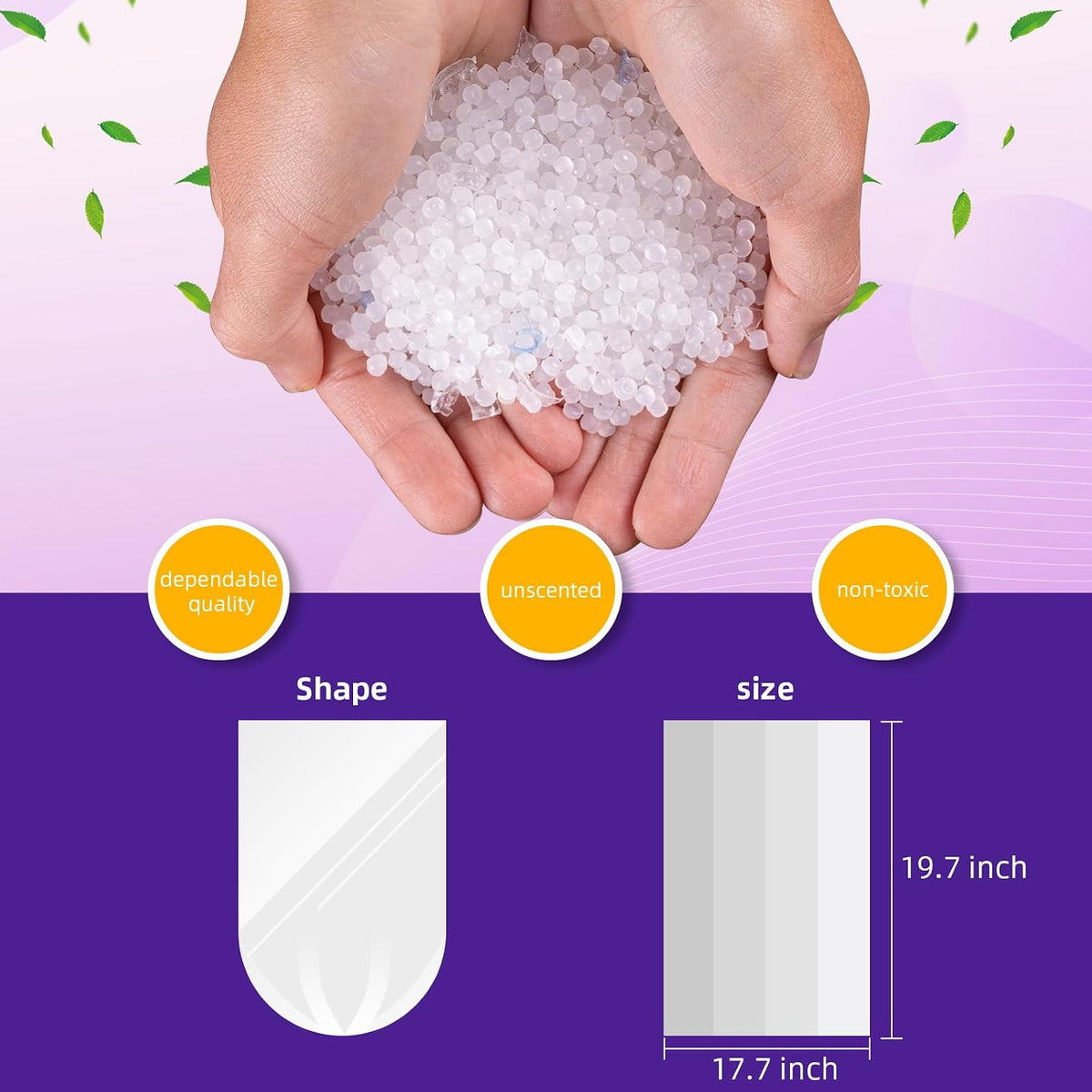8-Gallon Trash Bags Bathroom Trash-Bags - Medium Unscented Clear White 90 Counts Strong Plastic Recyclable Liners Thick Bulk for Kitchen Office Waste Basket Disposable Compactor