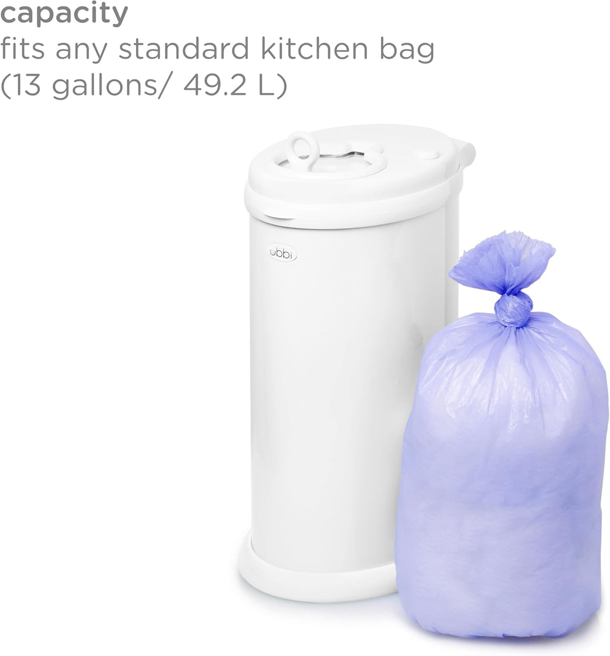 Diaper Pail Plastic Bags, 13-Gallon Capacity, 3 Pack, 75 Count