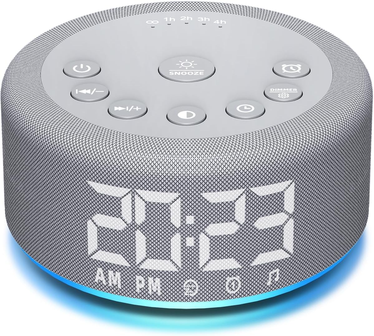 Plug-in Sound White Noise Machine Brown Noise Machine & Alarm Clock with Rechargeable Backup Battery Night Light Dual Alarms 30 Sleeping Sounds for Baby Kids Adults 5 Timers 15 Wake Up Sounds & Memory