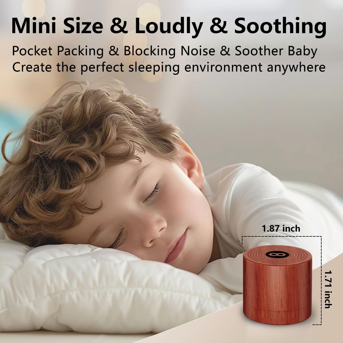 Plug-in Sound White Noise Machine Brown Noise Machine & Alarm Clock with Rechargeable Backup Battery Night Light Dual Alarms 30 Sleeping Sounds for Baby Kids Adults 5 Timers 15 Wake Up Sounds & Memory