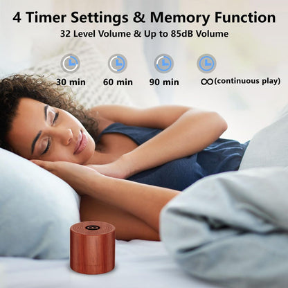 Plug-in Sound White Noise Machine Brown Noise Machine & Alarm Clock with Rechargeable Backup Battery Night Light Dual Alarms 30 Sleeping Sounds for Baby Kids Adults 5 Timers 15 Wake Up Sounds & Memory