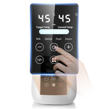 Baby Bottle Warmer All Bottles, Water Bath Milk Warmer 48H Thermostat Food Heater Breastmilk Thaw Formula Water Warming Steamer IMD LED Display Accurate Temperature Control