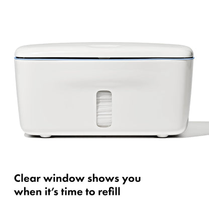 Perfect Pull Baby Wipes Dispenser, Refillable Wipe Holder, Gray