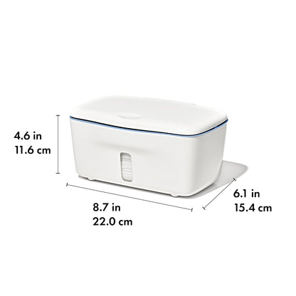 Perfect Pull Baby Wipes Dispenser, Refillable Wipe Holder, Gray