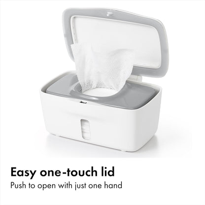 Perfect Pull Baby Wipes Dispenser, Refillable Wipe Holder, Gray