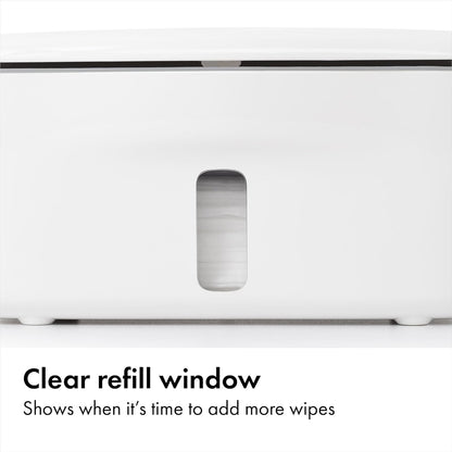 Perfect Pull Baby Wipes Dispenser, Refillable Wipe Holder, Gray