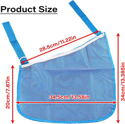 2 Pcs Side Sling Stroller Cargo Net,Universal Stroller Organizer Attachment Bag for Storage,Non-Slip and Adjustable Straps Portable Side Sling Storage Mesh Organizer(Black)