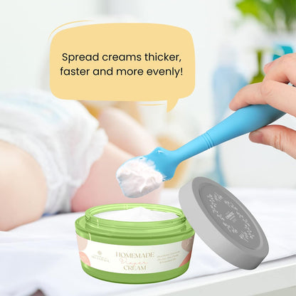 2 Pack Baby Diaper Cream Brush, Diaper Cream Spatula Applicator Silicone Baby Butt Paste Spatula for Babies, Newborn (Pink, Soft Lilac)