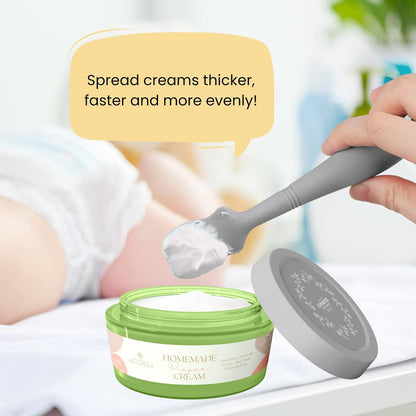 2 Pack Baby Diaper Cream Brush, Diaper Cream Spatula Applicator Silicone Baby Butt Paste Spatula for Babies, Newborn (Pink, Soft Lilac)