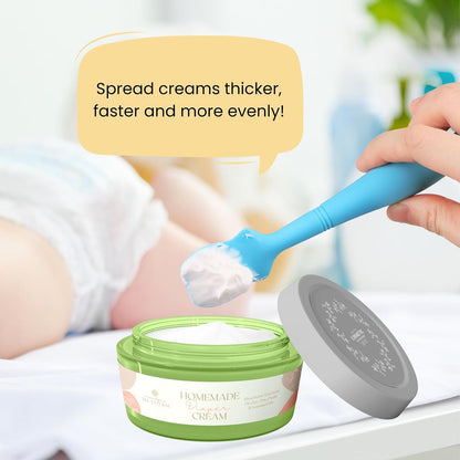 2 Pack Baby Diaper Cream Brush, Diaper Cream Spatula Applicator Silicone Baby Butt Paste Spatula for Babies, Newborn (Pink, Soft Lilac)
