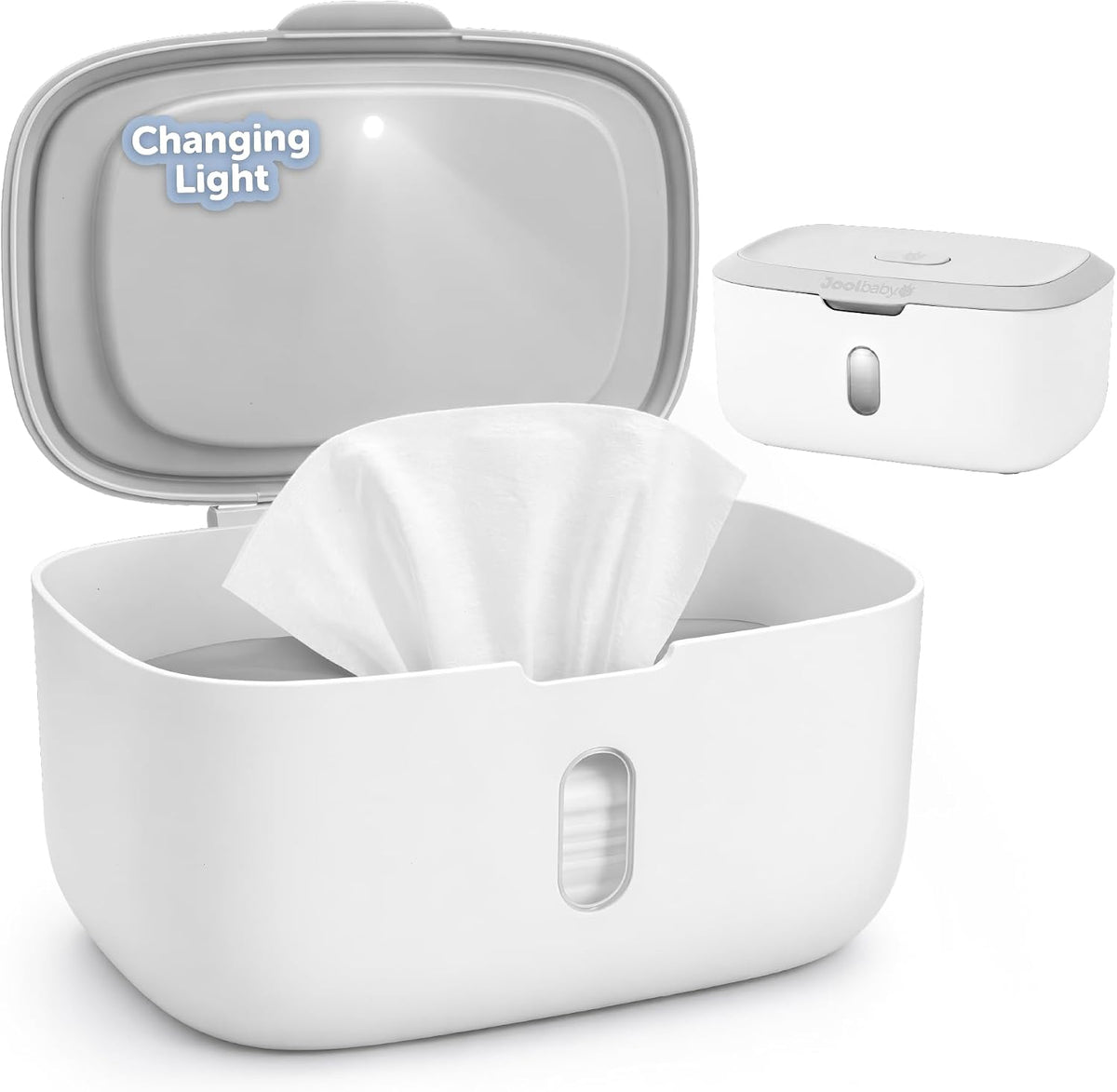 Wipes Dispenser – Built-in Changing Light (Oatmeal)