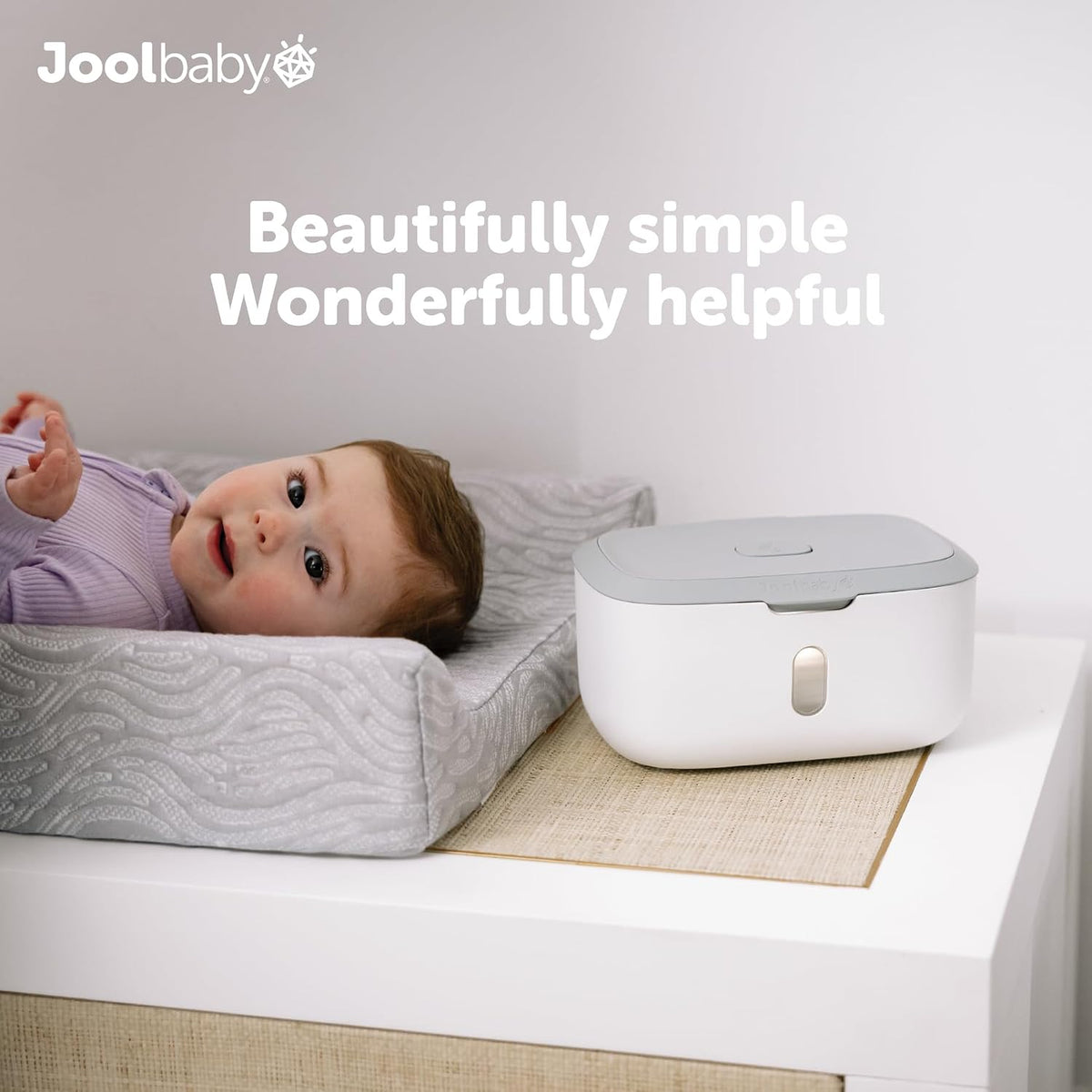 Wipes Dispenser – Built-in Changing Light (Oatmeal)