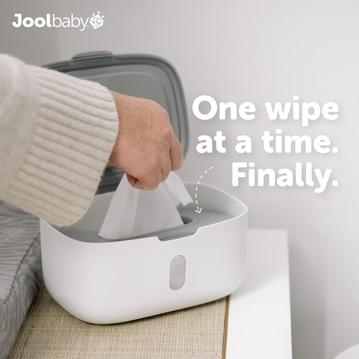 Wipes Dispenser – Built-in Changing Light (Oatmeal)