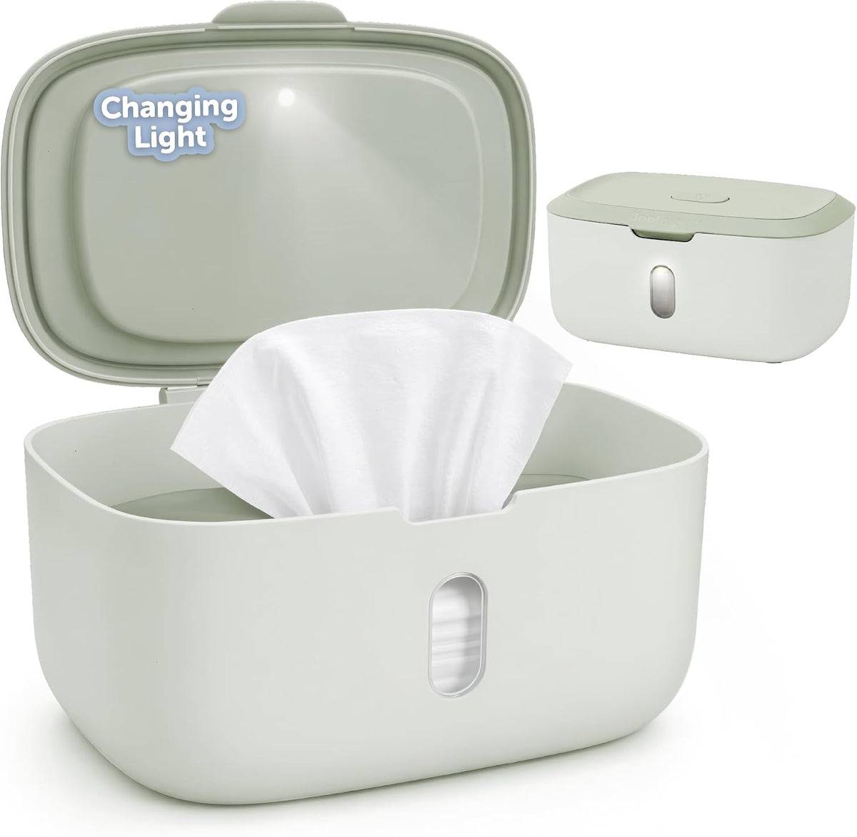 Wipes Dispenser – Built-in Changing Light (Oatmeal)