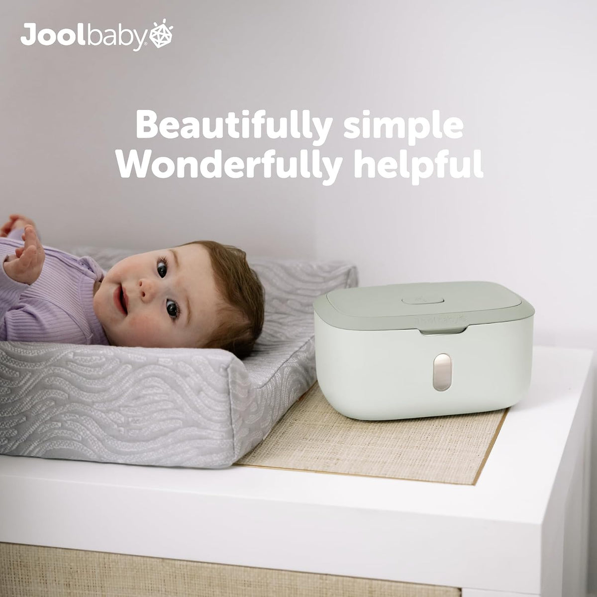 Wipes Dispenser – Built-in Changing Light (Oatmeal)