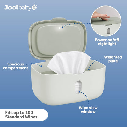 Wipes Dispenser – Built-in Changing Light (Oatmeal)