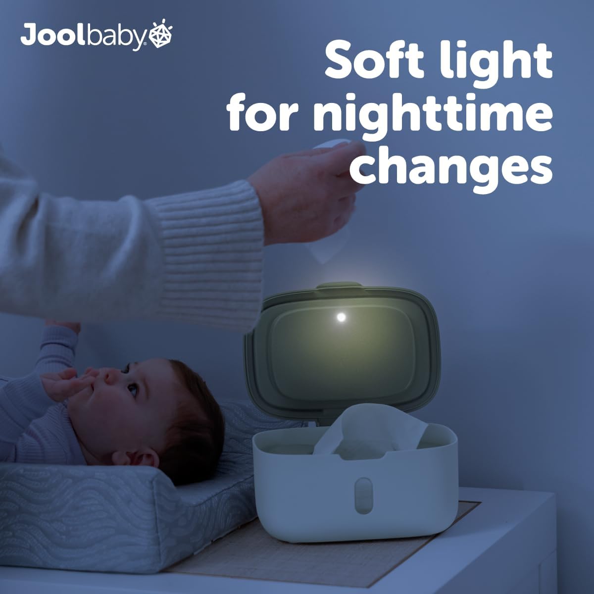 Wipes Dispenser – Built-in Changing Light (Oatmeal)