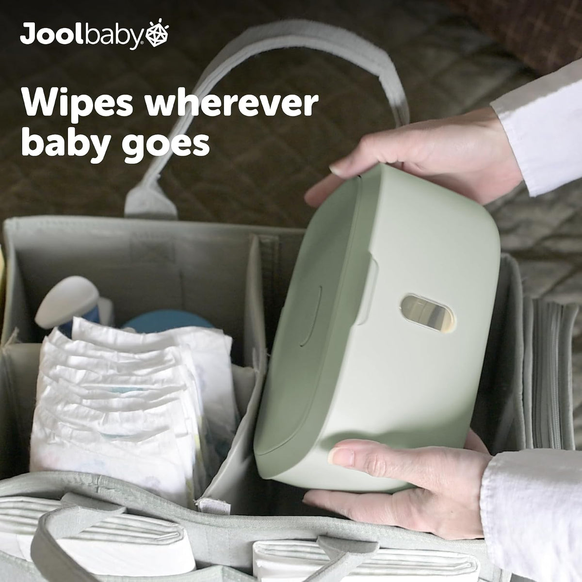 Wipes Dispenser – Built-in Changing Light (Oatmeal)