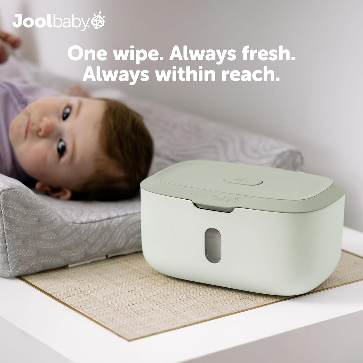 Wipes Dispenser – Built-in Changing Light (Oatmeal)