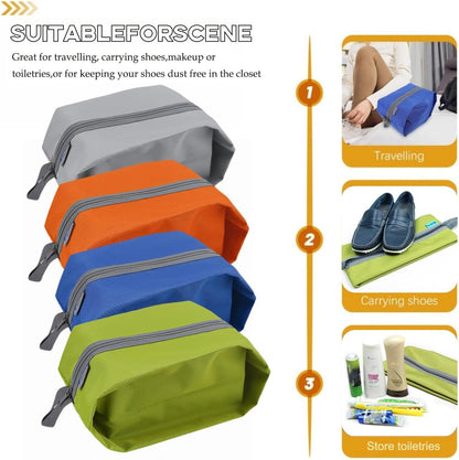 4 Pack Large Waterproof Portable Travel Organizer Toiletry Dopp Kit, Space Saving Shoe Bag Pouch