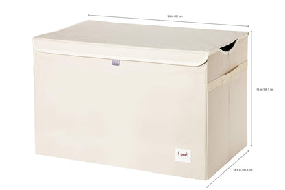 Large Toy Chest, Lid and Handles, Collapsible Bin, Bear