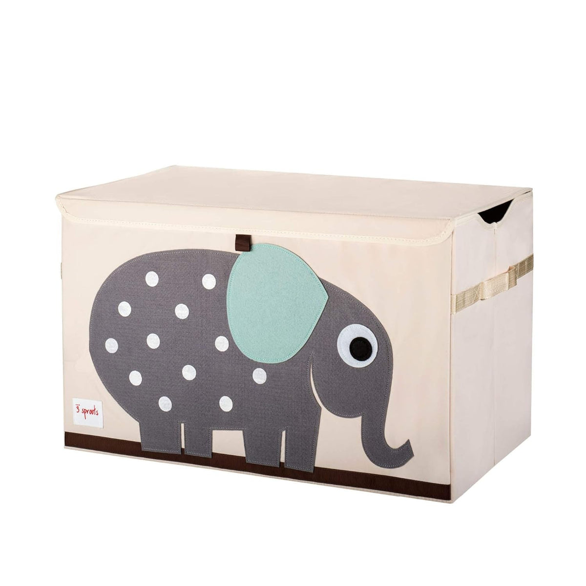 Large Toy Chest, Lid and Handles, Collapsible Bin, Bear