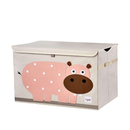 Large Toy Chest, Lid and Handles, Collapsible Bin, Bear