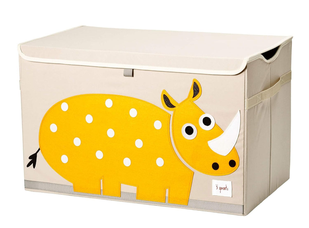 Large Toy Chest, Lid and Handles, Collapsible Bin, Bear