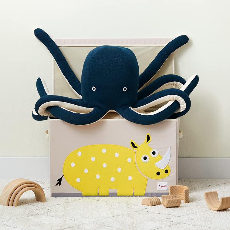 Large Toy Chest, Lid and Handles, Collapsible Bin, Bear